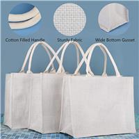  White Jute Tote Wholesale For Wedding, Shopping, Party, Beach Trip