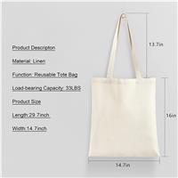 Lightweight Natural Linen Tote Bag Bulk Wholesale