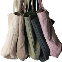 Nature Linen Tote Bags Wholesale With Internal Zip Pocket