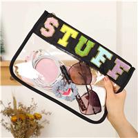 Letter Clear Zipper Nylon Travel Pouch Wholesale