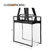 Clear PVC Tote Bags Wholesale With Zipper Closure