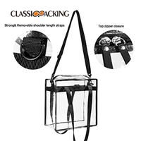 Clear PVC Tote Bags Wholesale With Zipper Closure