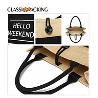 Top-handle Natural Jute Bags Wholesale