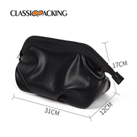 black designer makeup bag size