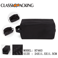 Black Makeup Bags with Side Strap