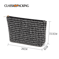 checkered makeup bags size