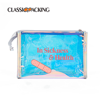 clear holographic makeup bag wholesale