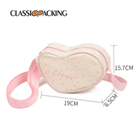 heart shaped cosmetic bag size