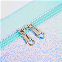 holographic vanity case zipper