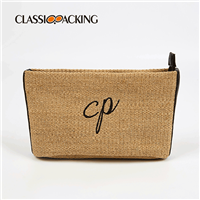 jute zipper pouch