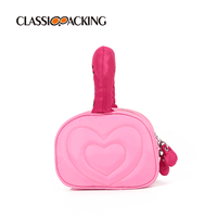 pink heart makeup pouch