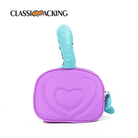 purple makeup bag with hearts