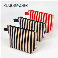 stripe makeup bag wholesale