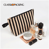 stripe cosmetic bag