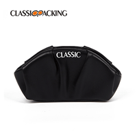 black snap makeup bag