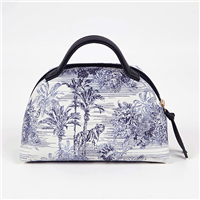 H7304-Y Blue-printed Cosmetic Toiletry Bags With Single Handle