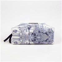 H7304-Y Blue-printed Cosmetic Toiletry Bags With Single Handle