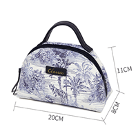 H7304-Y Blue-printed Cosmetic Toiletry Bags With Single Handle