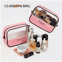 Clear Pink Makeup Bag