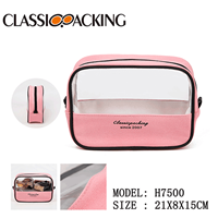 Clear Pink Makeup Bag