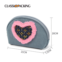 denim makeup bag size