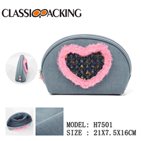 denim makeup toiletry bag wholesale