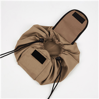 flat makeup bag with drawstring