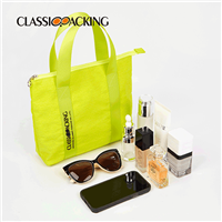 Fluorescent Green Canvas Makeup Toiletry Bags