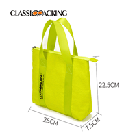 Fluorescent Green Canvas Makeup Toiletry Bags