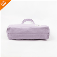 purple canvas tote bag bottom look