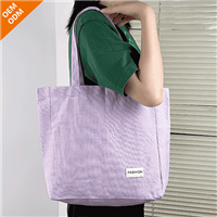 purple canvas tote bag scenario