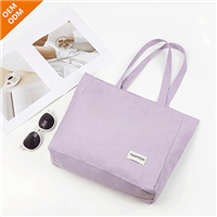 purple canvas tote bag size comparison