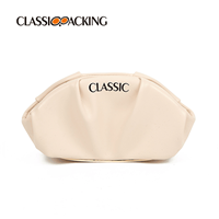 white snap makeup bag