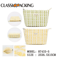 checkered toiletry bag for ladies wholesale