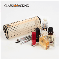 translucent cylinder cosmetic bag with shoulder straps size comparison