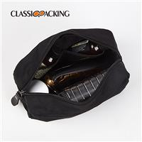 mens black toiletry bag inner pockets