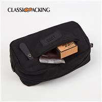 mens toiletry bag black series zippered pocket