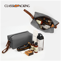 gray polyester toiletry bag capacity