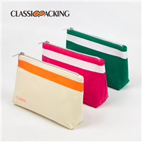 small canvas zipper pouch color options