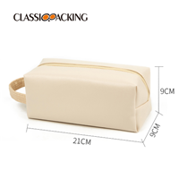 white leather cosmetic bag size