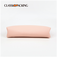 light pink makeup bag bottom angle
