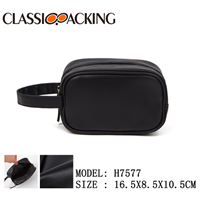 men's small leather wash bag wholesale