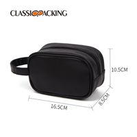 men's small leather wash bag size