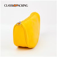 yellow make up bag side view