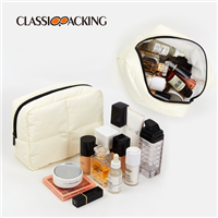 large quilted cosmetic bag capacity