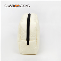 large quilted cosmetic bag side look