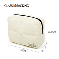large quilted cosmetic bag size