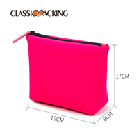 neoprene makeup bag size