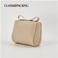 Leather Zipper Cosmetic Bag