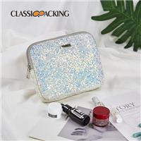 Glittering Cosmetic Bag With Two Separate Layers